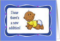 Congratulations Card On Having a New Baby Boy (African American) card