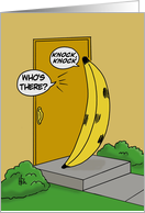 National Knock Knock Joke Day Card With A Banana At The Door card