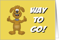 Congratulations Card For Kid With Cartoon Dog Giving Thumbs Up card