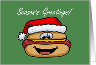Business Christmas Card For Sausage Industry With Hot Dog card