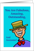 Humorous Twins Birthday Card You Are Fabulous, Amazing, Outstanding card