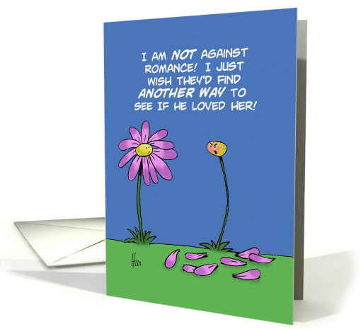 Blank Note Card With Petals Off Flower card (1508652)