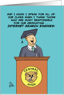 Humorous Graduation Card With Cartoon Of A Graduation Speech card