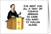 Humorous Congratulations On Delivering Your First Sermon Card