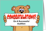 Congratulations On A Successful Audition card