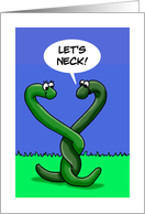 Humorous Love And Romance Card With Two Entwined Snakes card
