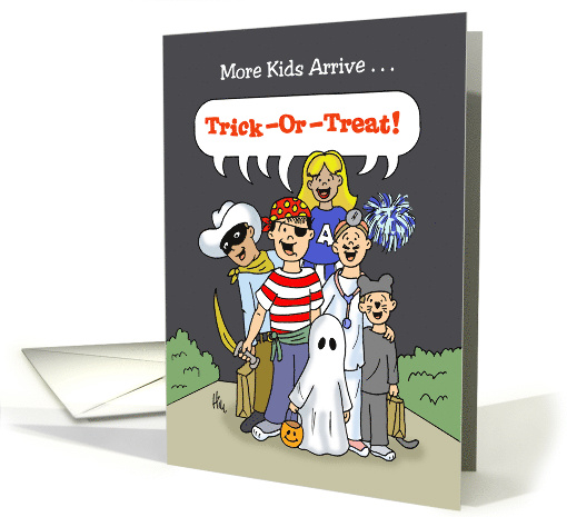 Halloween Card With Trick Or Treaters card (1517680)