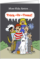 Halloween Card With Trick Or Treaters card