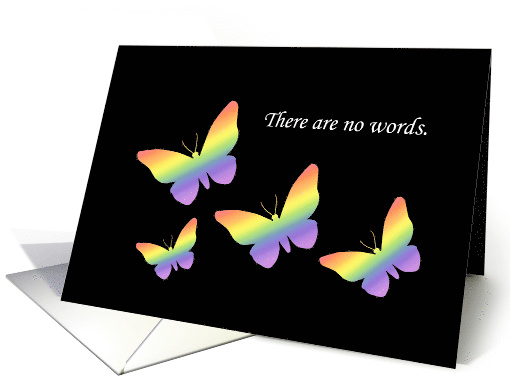 Sympathy Card With Rainbow Butterflies There Are No Words card