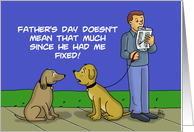Humorous father’s Day Card With Cartoon Of Two Dogs Talking card