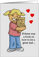 Father’s Day Card For Dad From Daughter With Book How To Be A Dad card