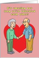 Valentine’s Card For Wife With Older Couple How Long We’ve Tolerated card