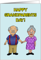 Grandparents Day Card With Cartoon Stereo-Type Grandparents card