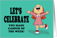 Congratulations On Making Camper Of The Week card