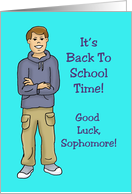 Back To School Card For A New Sophomore card