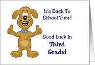 Back To School Card For Starting Third Grade card