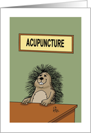 Humorous Acceptance To Medical School Card Porcupine Acupuncture card