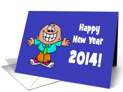 Funny Belated New Year's Card With Happy New Year 2014! card (1550694)
