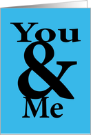 Spouse’s Day Card With Large You & Me Letters card