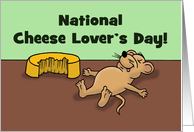 National Cheese Lover’s Day Card With Passed Out Mouse card