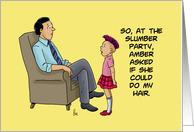 Parenting Thank You For Dad With Cartoon Of Young Girl With Mohawk card