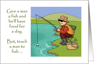 National Go Fishing Day card Give A Man A Fish card