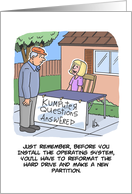 Humorous System Administrator Appreciation Day With Cartoon card