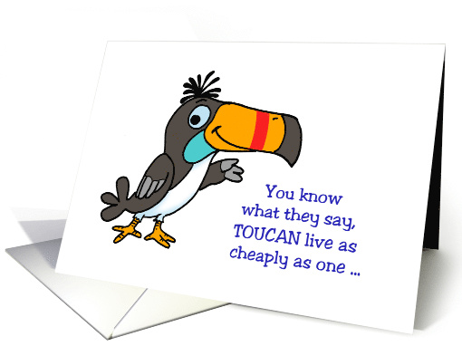 Congratulations On Your Engagement Card With Cartoon Toucan card