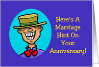 Humorous Anniversary Card Here’s A Marriage Hint Never Start Fight card