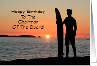 Birthday Card With Surfer Silhouette Chairman Of The Board card