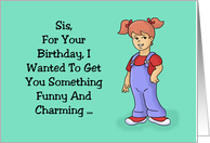 Birthday Card For Sister, Sis, Wanted To Get You Something Funny card