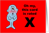 Birthday Card This Card Is Rated X O X O X O card