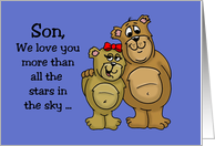Son Birthday Card We Love You More Than All The Stars In The sky card