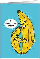 Grandparents Day Card For Grandmother With Cartoon Bananas card