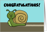 Cute Congratulations On Getting A New RV With Cartoon Snail card