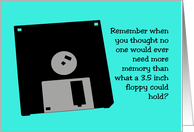 Humorous Blank Note Card With 3.5 inch Floppy Disc Memory card