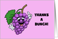 Thank You Card With Bunch Of Grapes Thanks A Bunch So Grapeful card