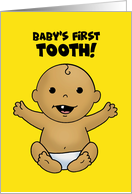 Congratulations Card For Baby’s First Tooth With African American Baby card