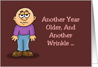 Funny Adult Birthday Another Year Older Another Wrinkle On Nutsack card