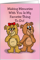 Cute Love, Romance Card Making Memories With You My Favorite card