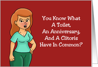 Adult Friendship Card What Do A Toilet, Anniversary And Clitoris card