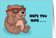 Humorous Birthday With Cartoon Bear Have A Beary Cool Birthday card