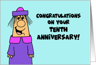 Humorous 30th Birthday Congratulations On Your Tenth Anniversary card