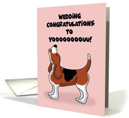 Humorous Wedding Congratulations With Cartoon Beagle card (1687770)