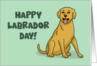 Humorous Labor Day With Cartoon Labrador Happy Labrador Day card