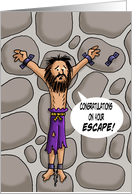 Humorous Retirement Congratulations On Your Escape With Dungeon card