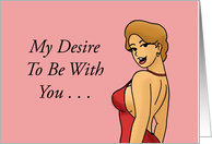Humorous Lesbian Romance My Desire To Be With You Slightly Stronger card