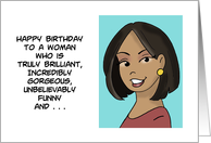 Birthday For Black Daughter From Mother A Woman Who Is Truly Brilliant card