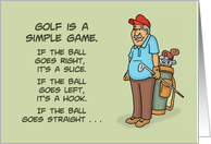 Humorous Golf Birthday Golf Is A Simple Game card