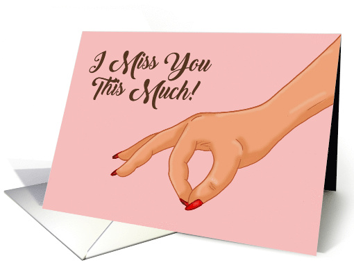 Adult Miss You With Suggestive Hand I Miss You This Much card